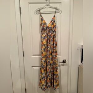 Abercrombie & Fitch Yellow Floral Maxi Dress